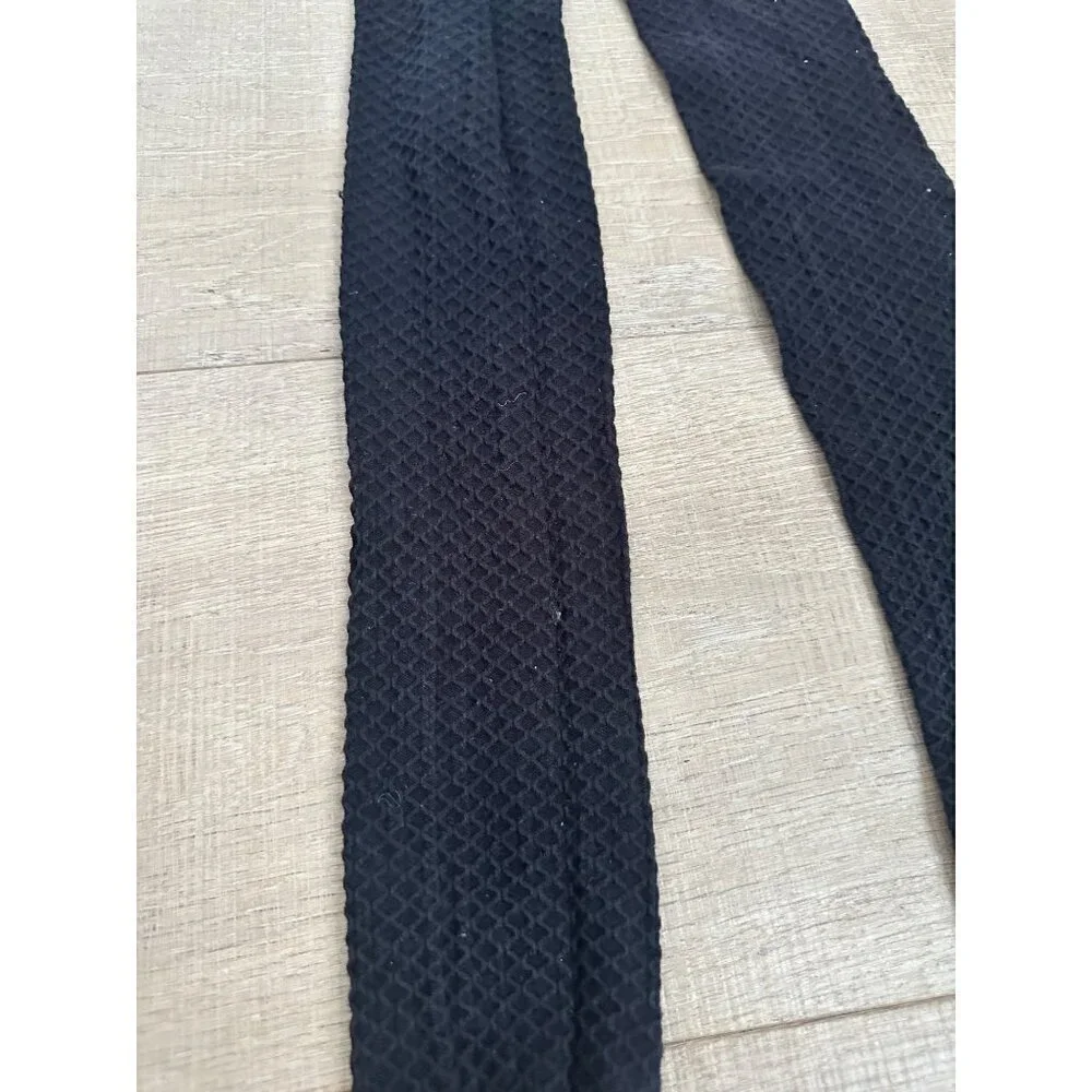 H&M Girls Black Textured Tights Size 12-14A